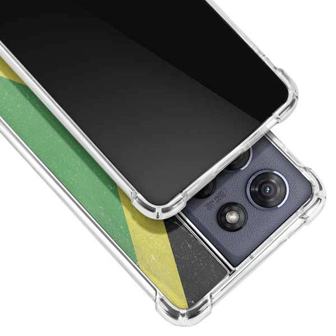 Jamaica Flag Distressed Moto G 5G (2025) Clear Case